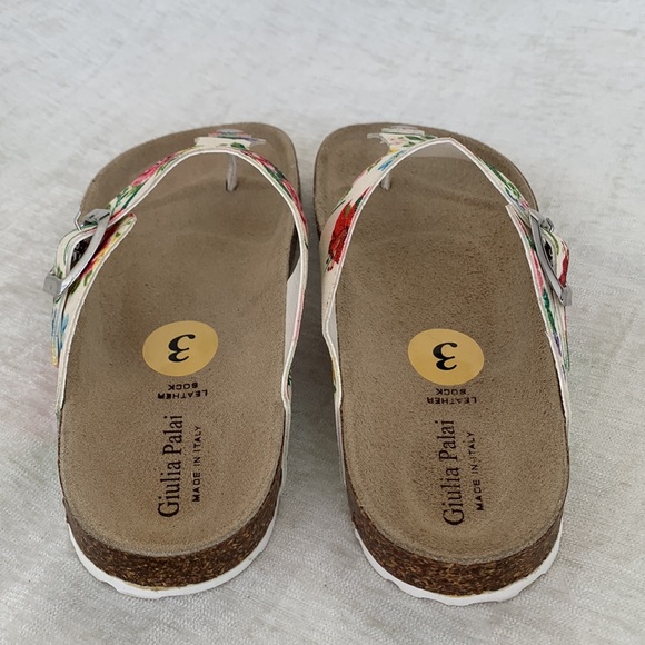 Giulia Palai Floral Glitter Sparkly Thong Sandals - Picture 4 of 10